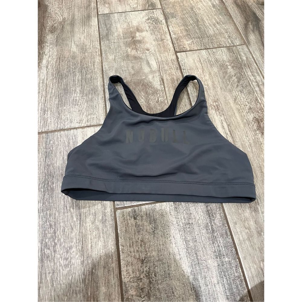 NOBULL Charcoal Gray Sports Bikini Top